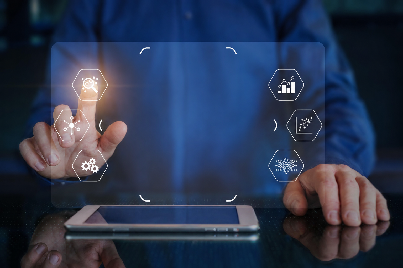 touchscreen analytics interface interaction